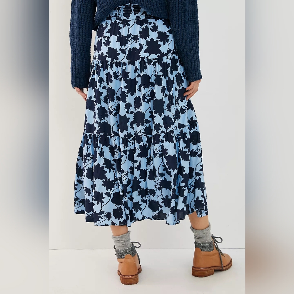 NWT Anthropologie Lenora Tiered Maxi Skirt - Picture 2 of 6